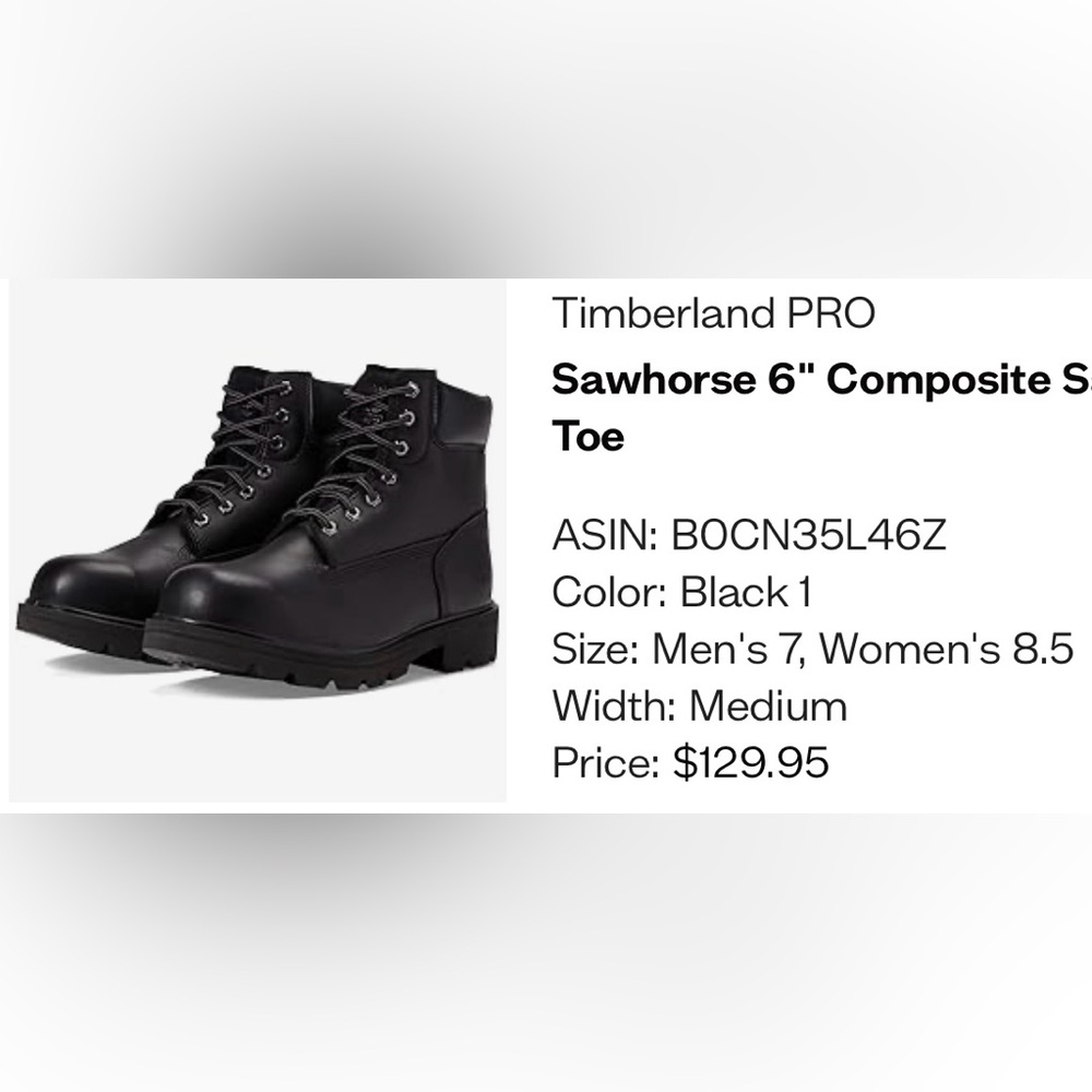 Timberland Black Sawhorse Boots